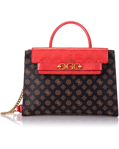 Guess Zira High Society Satchel - Red