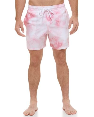 Calvin Klein Standard Uv Protected Quick Dry Swim Trunk - Pink