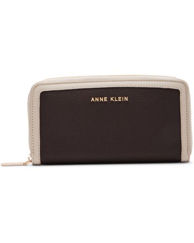 Anne Klein Ak Large Curved Wallet - Multicolor