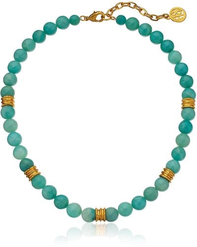 Ben-Amun Silk Road Amazonite Stone Strand Necklace - Green