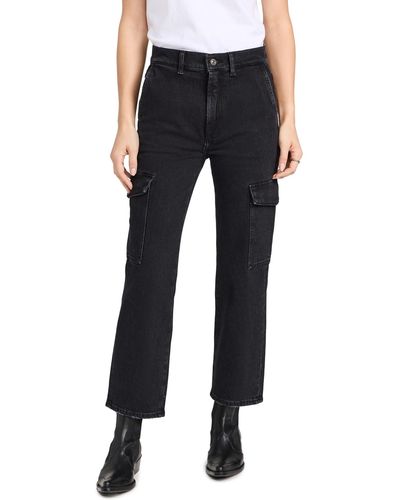 7 For All Mankind Cargo Logan In Collide - Black