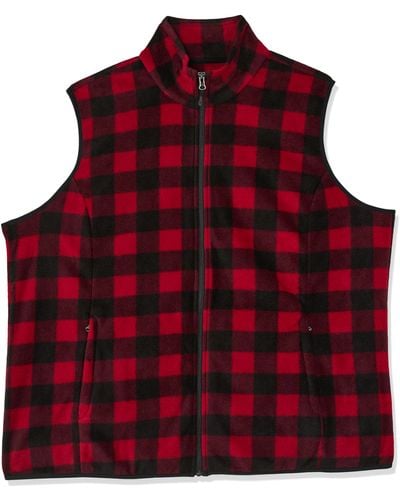 Amazon Essentials Classic-fit Sleeveless Polar Soft Fleece Vest - Red