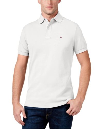 Tommy Hilfiger S Short Sleeve Cotton Pique In Regular Fit Polo Shirt - White