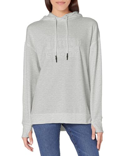 Juicy Couture Embossed Logo Hoodie Tunic - Gray