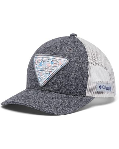 Columbia Pfg Trucker Patch Snap Back in Blue