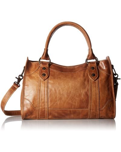 Frye Melissa Double Handle Satchel Handbags - Natural