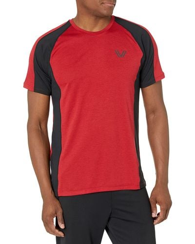 Peak Velocity Vxe Cloud Run Short Sleeve Quick-dry Athletic-fit - Red