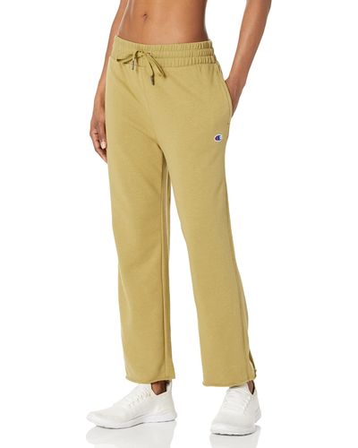 Champion Campus French Terry Crop Wide Leg Pant - Yellow