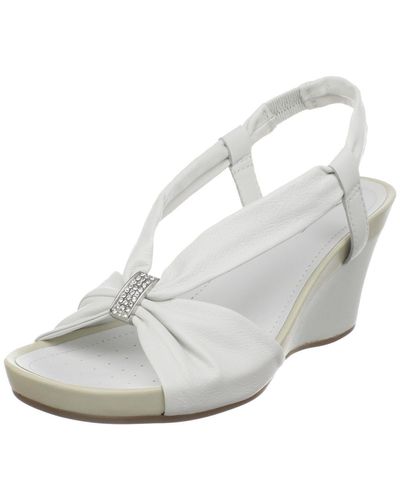 Geox 's Donna Roxy 21 Slingback Sandal,white,40 Eu/10 M Us