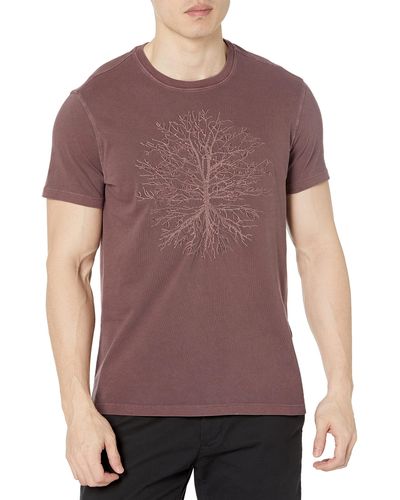 John Varvatos Short Sleeve Graphic Tee Peace Tree - Purple