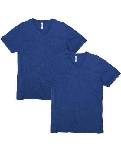 American Apparel Cvc V-neck T-shirt - Blue