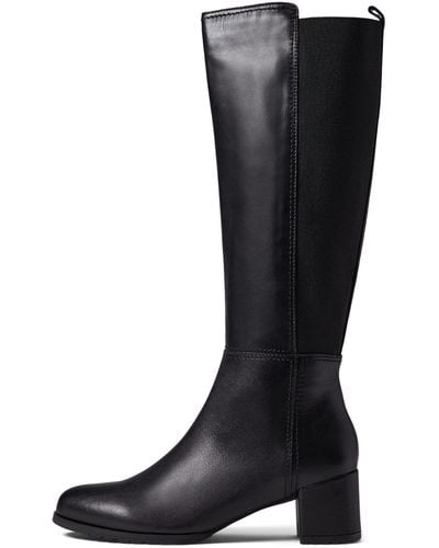 Naturalizer S Brent Knee High Boot Black Leather 6 M