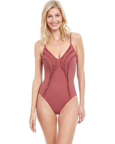 Gottex Standard Queen Of Paradise V-neck One Piece - Pink