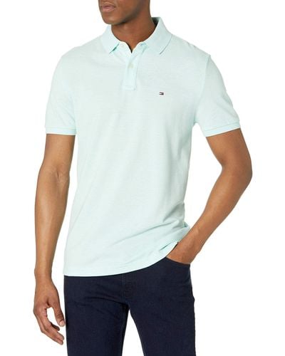 Tommy Hilfiger Mens Short Sleeve Custom Fit Polo Shirt - White
