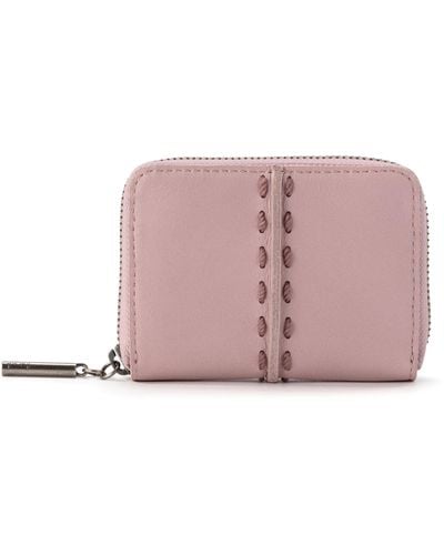 The Sak Los Feliz Medium Wallet In Leather - Pink