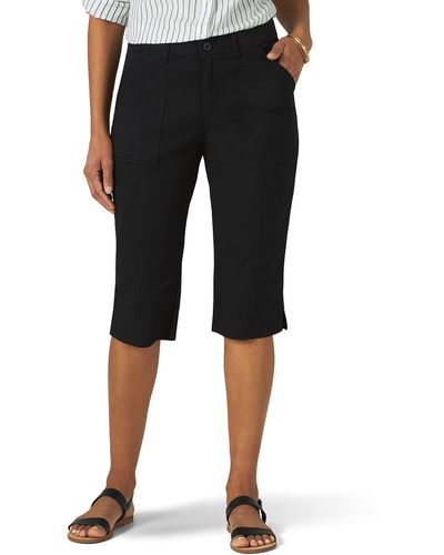 Lee Women's Relaxed Fit Austyn Cargo Capri Pant - Black, Black, 14 