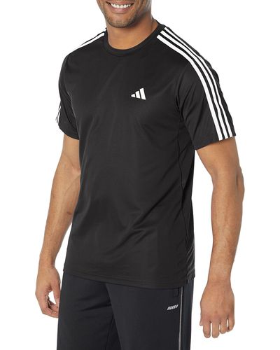 adidas Essentials Base 3-stripes Training T-shirt - Black