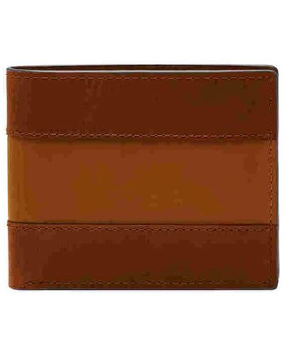 Fossil Everett Bifold With Flip Id Wallet - Brown