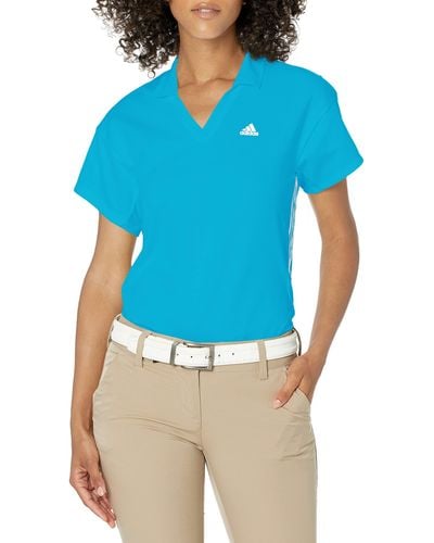adidas Golf Standard 3-stripes Primegreen Polo Shirt - Blue