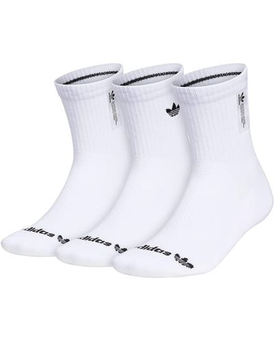 adidas Originals Trefoil Cushioned Mid-crew Socks - White