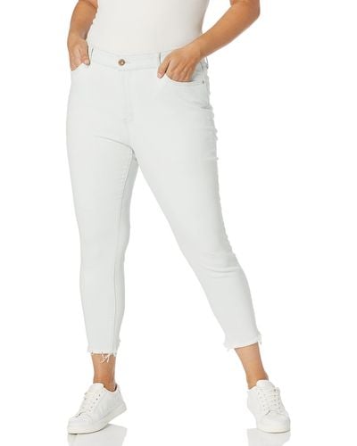 Jessica Simpson Women's Plus Size Adored High Rise Flare Jeans - White Denim 24 Plus