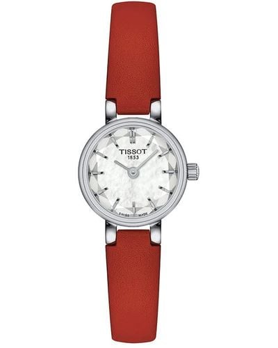 Tissot S Lovely Round 316l Stainless Steel Case Quartz Watch - Red