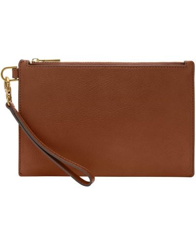 Fossil Wristlet Pouch - Brown