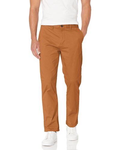 Tommy Hilfiger Mens Stretch Chino In Custom Fit Casual Pants - Brown