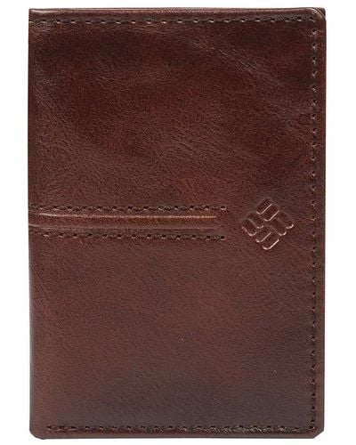 Columbia Rfid Leather Wallet - Brown