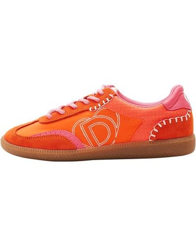 Desigual Shoes 4 Fabric Sneakers Low - Orange