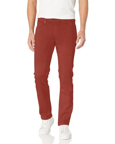PAIGE Federal Transcend Slim Straight Fit Pant - Red