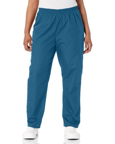 CHEROKEE Scrub Pants For Workwear Originals Pull-on Elastic Waist 4200p - Blue