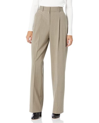 Theory Womens Pleat Trouser - Natural