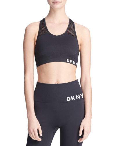 DKNY Sport Performance Support Yoga Running Bra - Black