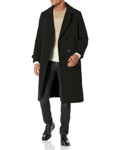 London Fog Classic Wool Blend Topcoat - Black