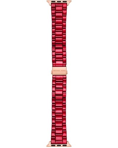 Michael Kors Red Stainless Steel Band For Apple Watch®