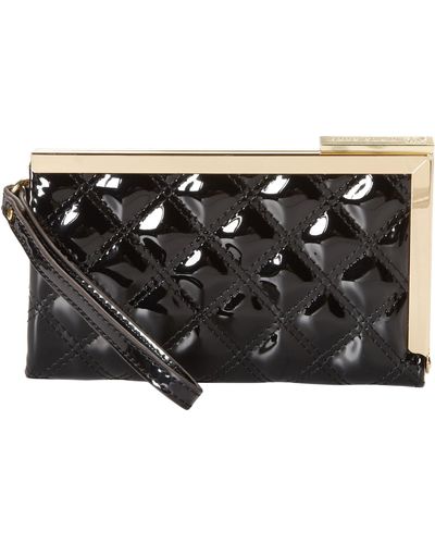 Anne Klein Just Spotted Small Frame Wristlet,black,one Size