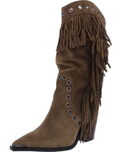 Kenneth Cole West Side Mid Fringe Fashion Boot - Green