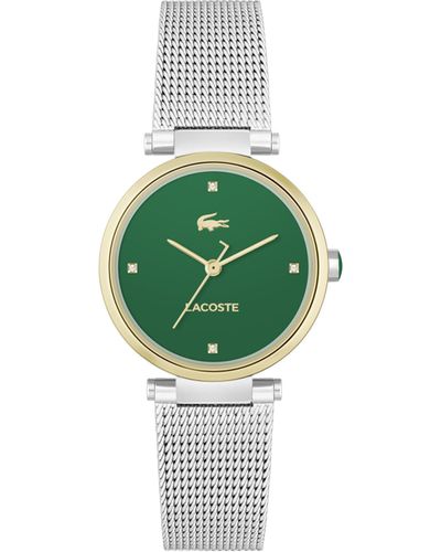 Lacoste Orba 3h Quartz Water-resistant Fashion Watch With Mesh Bracelet - Green