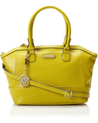 Anne Klein Jazzy Geo Medium Satchel Evening Bag,citrine,one Size - Yellow