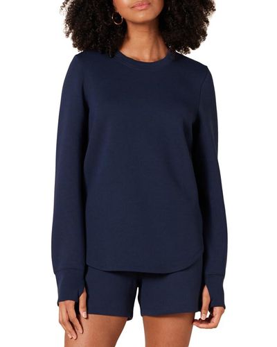 Amazon Essentials Active Sweat Standard-fit Long-sleeve Crewneck Sweatshirt - Blue