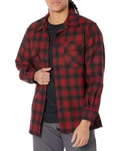 Pendleton Long Sleeve Classic Fit Wool Board Shirt - Red