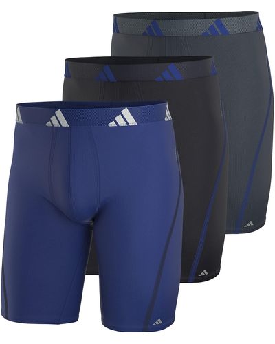 adidas Performance Mesh Long Boxer Brief Underwear - Blue