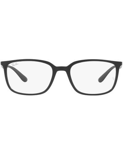 Ray-Ban Rx7208 Liteforce Square Prescription Eyewear Frames - Black