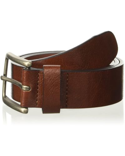 Perry Ellis Casual Leather Belt - Brown