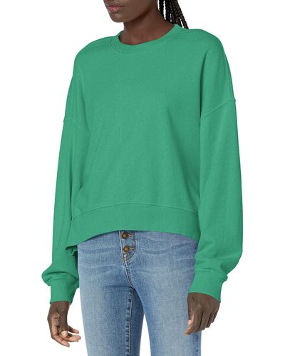 Velvet By Graham & Spencer Ajia French Terry Pullover Sweatshirt - Green