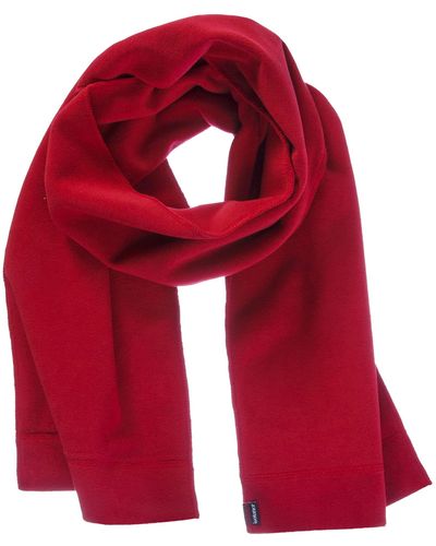 Isotoner S Water Repellent Soft Stretch Fleece Scarf Scarves - Red