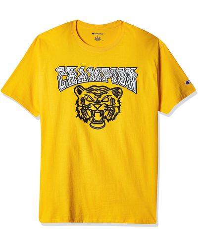Champion , Classic Graphic, Soft And Comfortable T-shirts For - Yellow