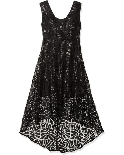 Tracy Reese Sequin Lace Dress - Black