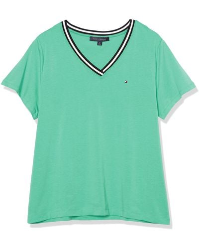 Tommy Hilfiger Short Sleeve V-neck T-shirt - Green